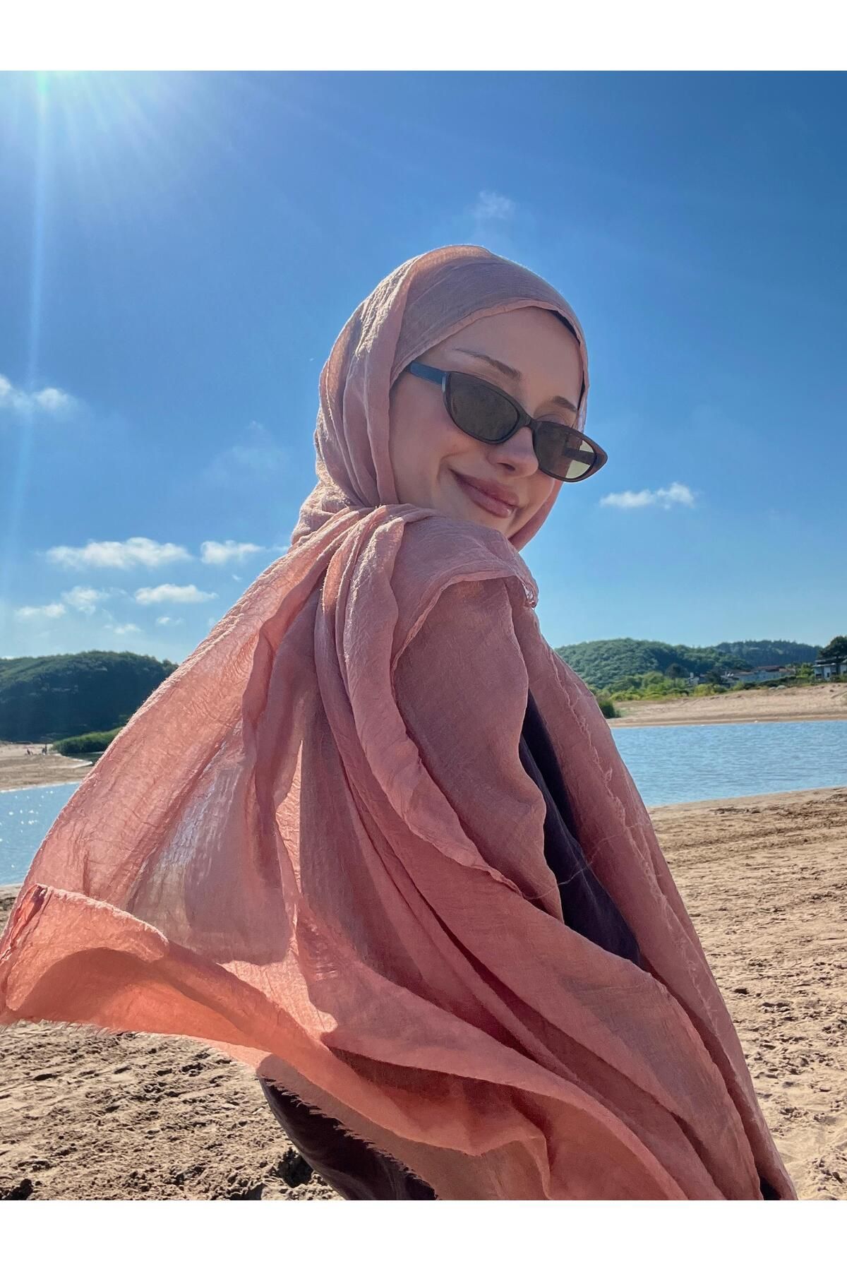 OX-RA AURA Pembe Konfor Şal