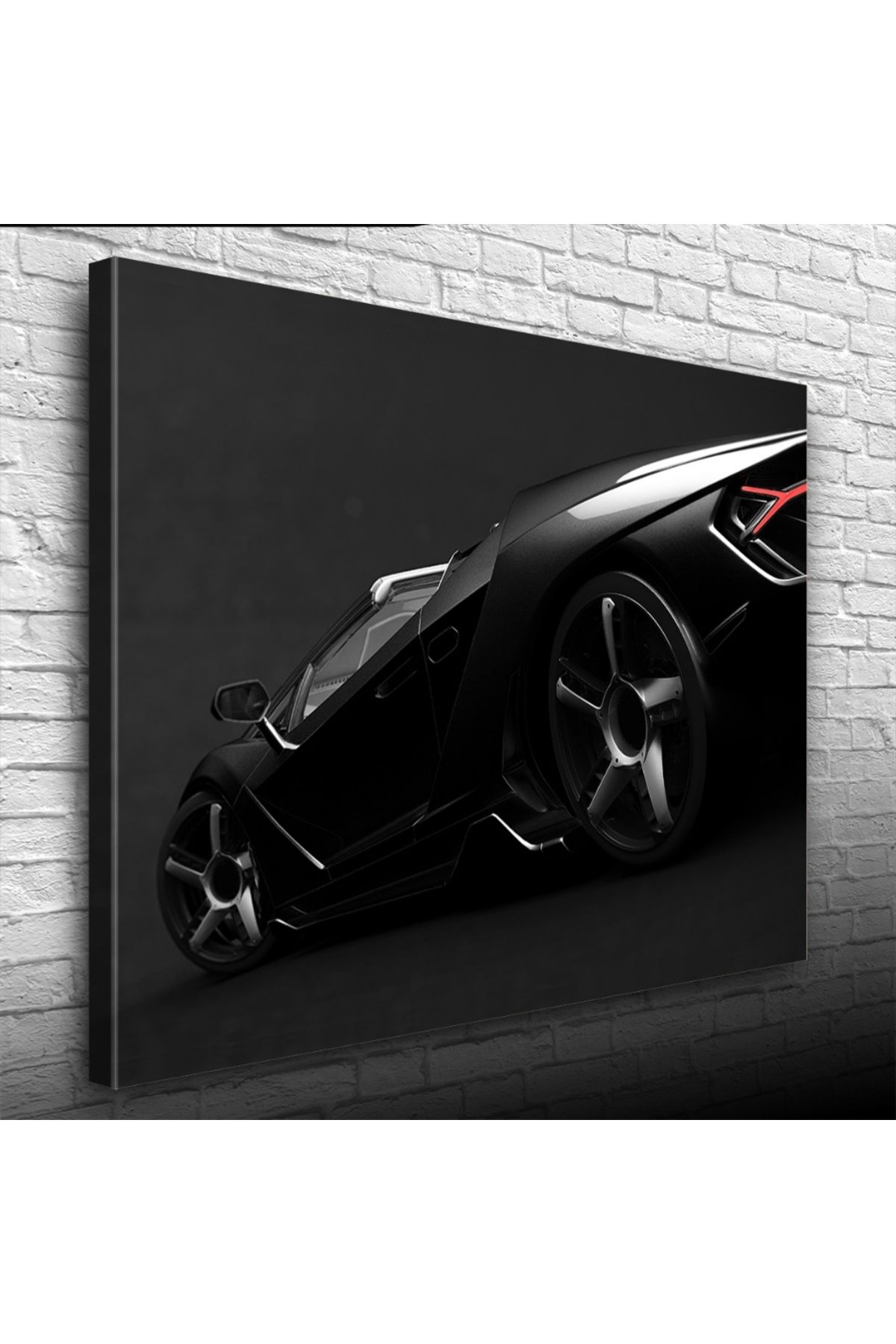 Kanonik Education Futuristik Siyah Spor Otomobil Kanvas Tablo 50 x 70