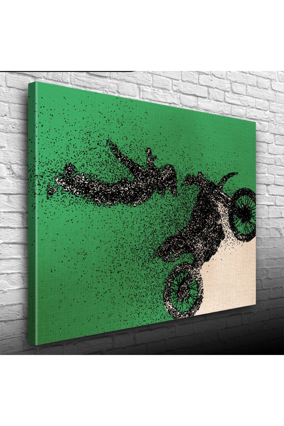 Kanonik Education Gösteri yapan Motokrosçu Kanvas Tablo 50 x 70