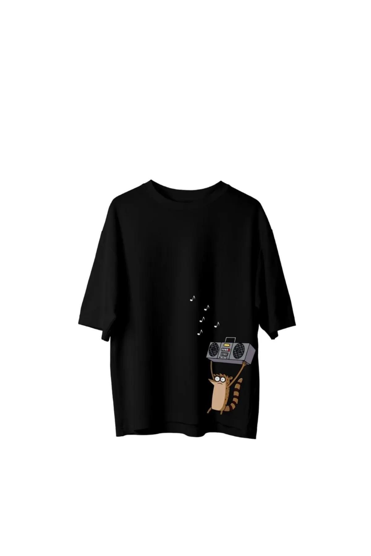 Koklonmoda Unisex Rigby Baskılı Oversize T-Shirt