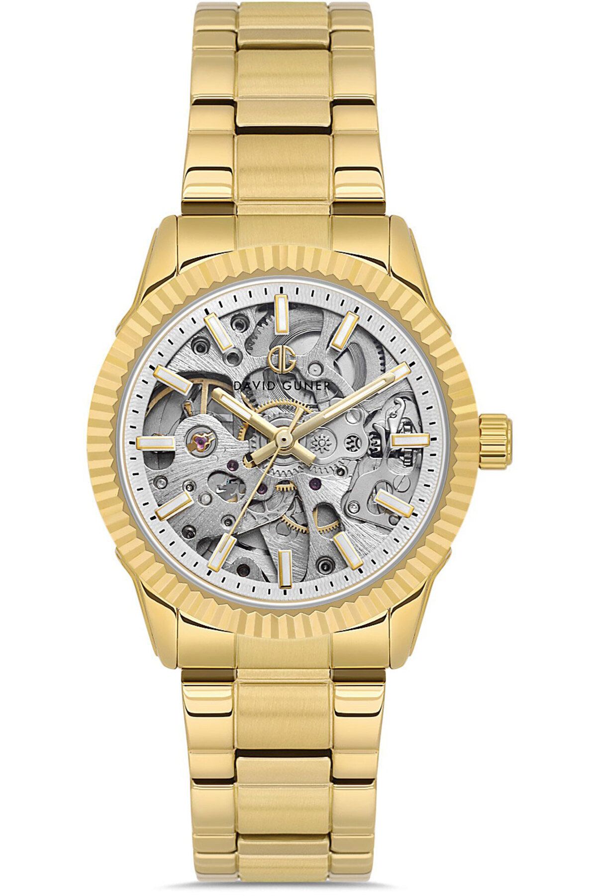 DAVID GUNER DAVİD GÜNER KADIN KOL SAATİ DG-8854LA-B1 35 MM GOLD