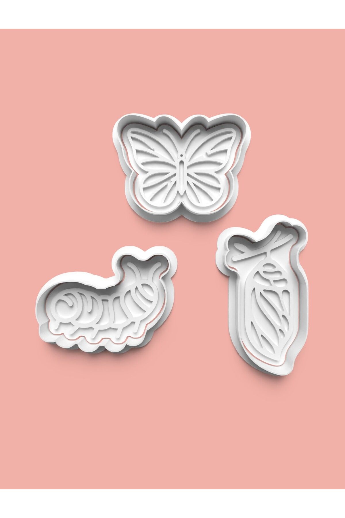 AKTASTORE Kelebek Döngüsü Kurabiye Kalıbı 3'lü set
