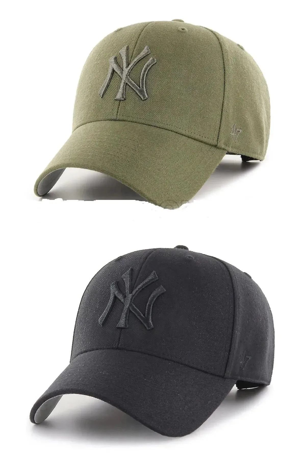 Themizel Spor Unisex NY Nakışlı Pamuklu 2'li Takım Arkası Cırtcırtlı Ayarlanabilir ŞAPKA CAP