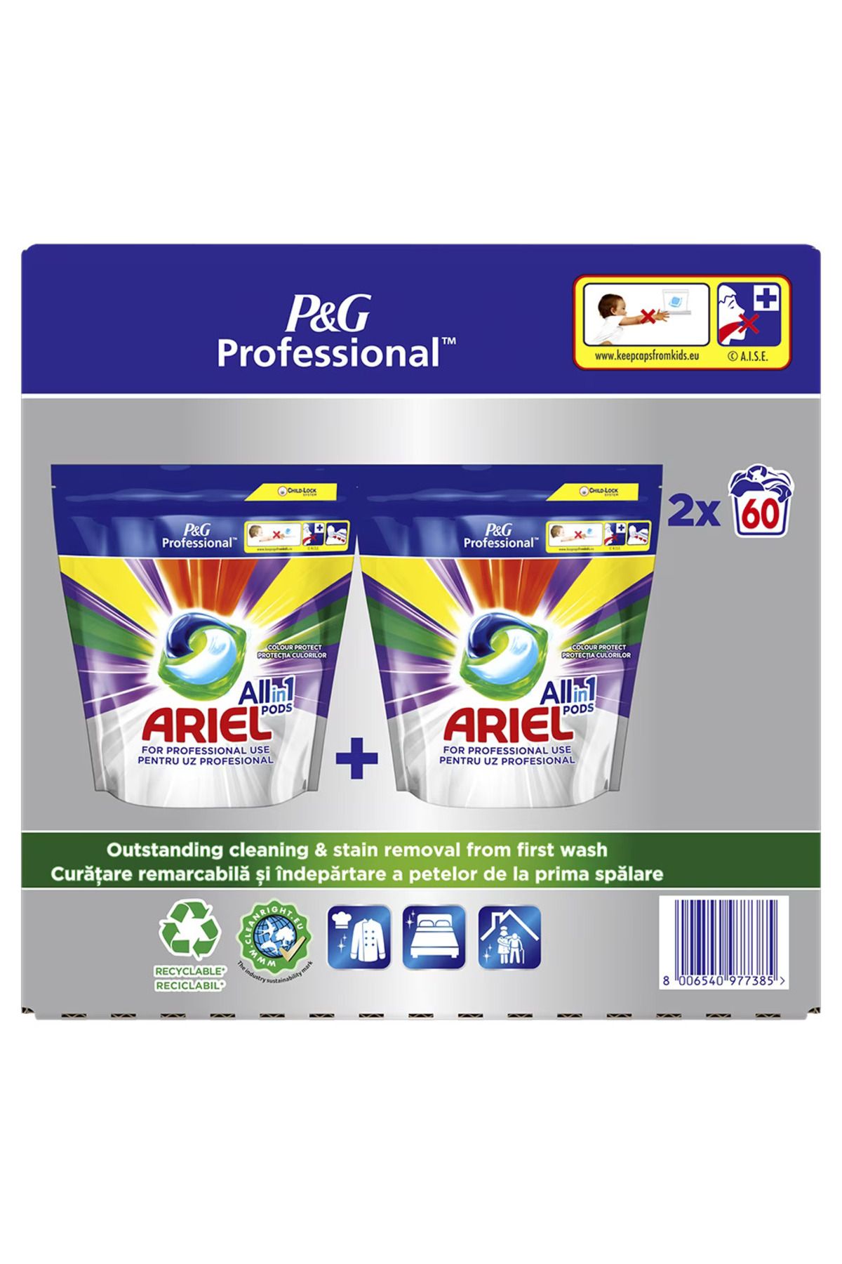 Ariel Capsule De Detergent 2x60buc Allin1 Color - One Size
