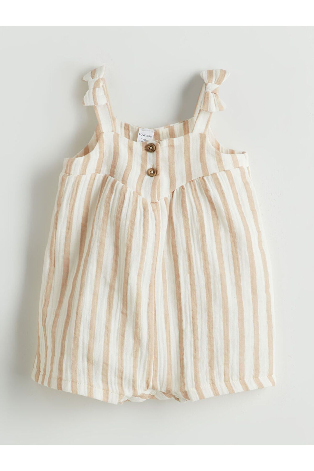 LC Waikiki Yeni Sezon Cizgili Kiz Bebek Muslin Tulum - S5GM38Z1