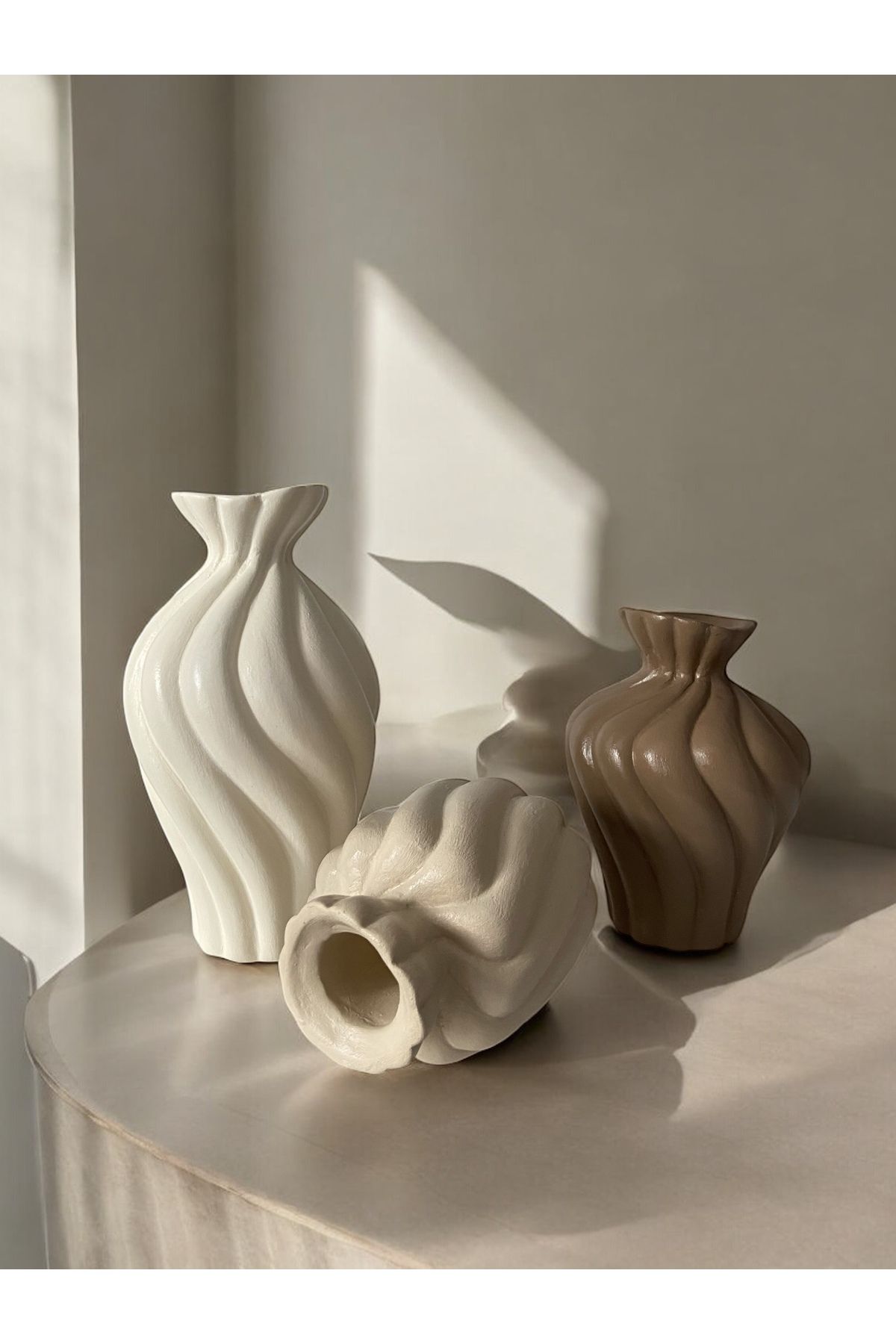 Home 3’lü Bohem Vazo Seti, Modern Tasarım