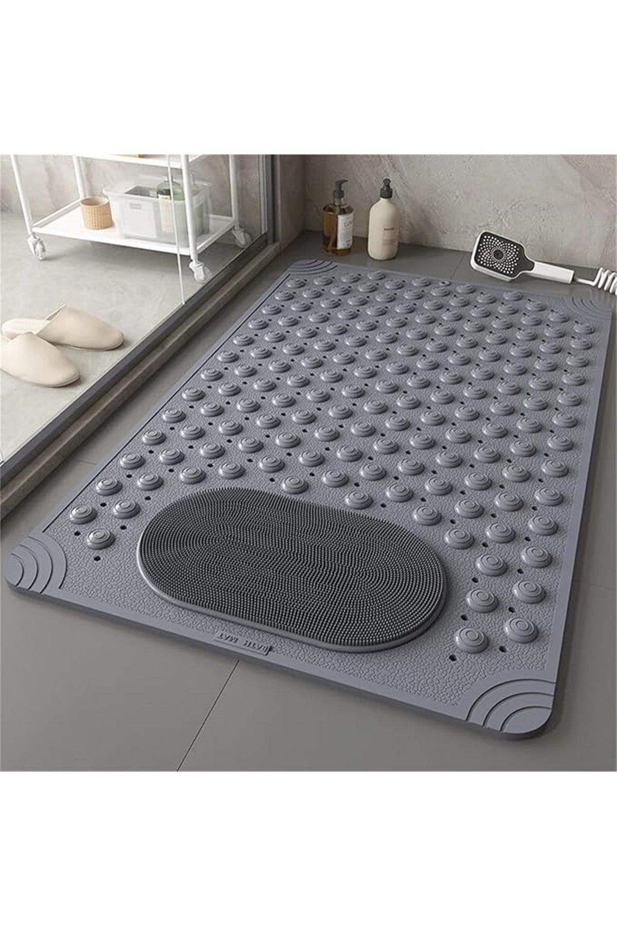 MAİN SHOP 1 Adet Vantuzlu Banyo Ve Duş Kaydırmazı Duşa Kabin Küvet Içi Banyo Paspası 36 X 69,5 Cm M-162