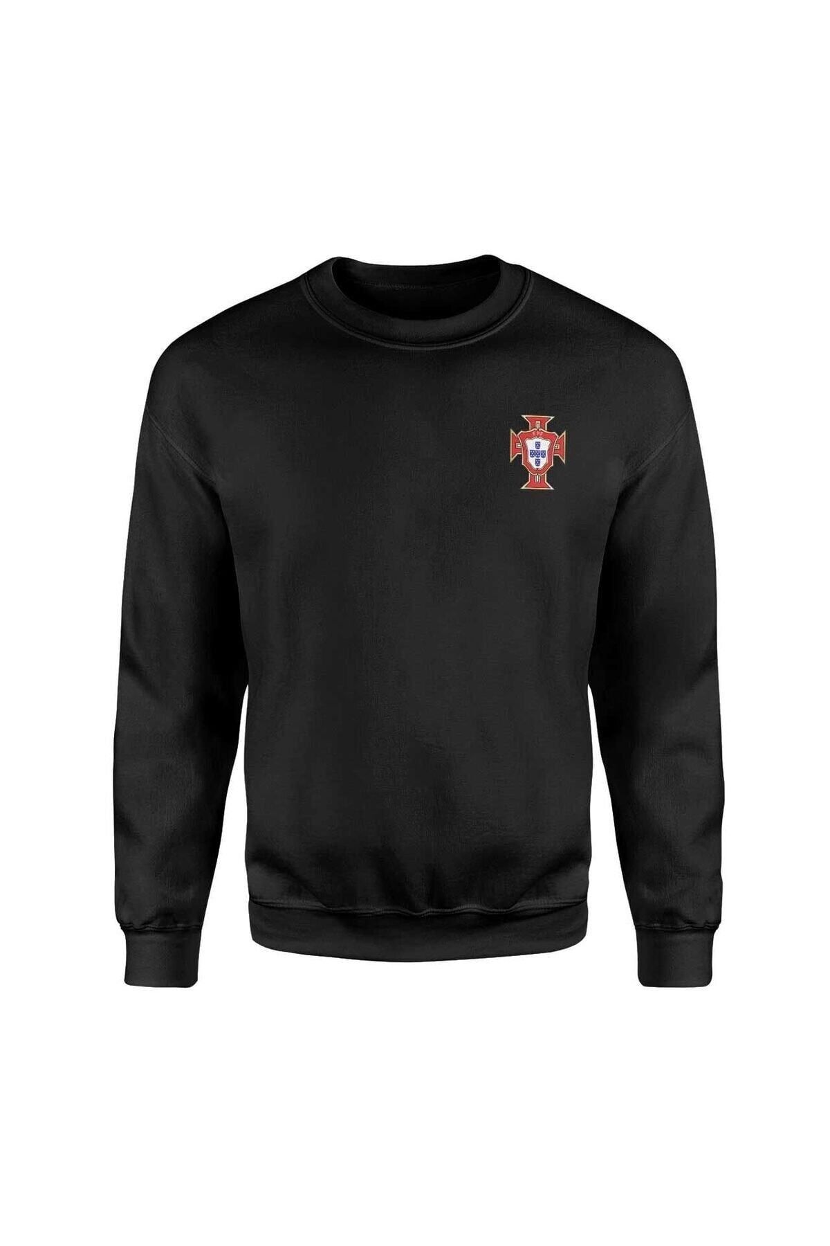 Pisa Art Portekiz Futbol Takımı Siyah Sweatshirt