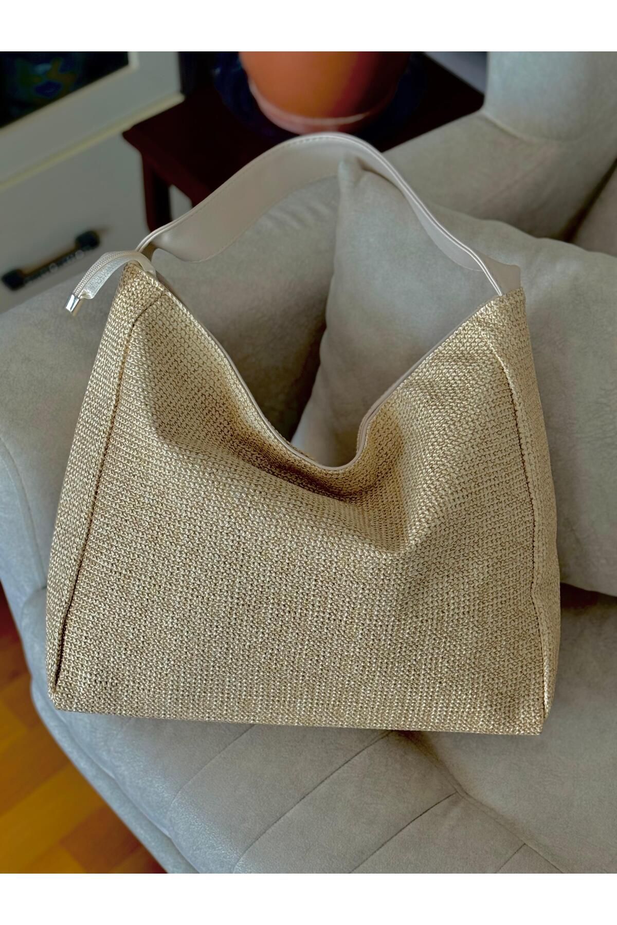 bag KADIN SALAŞ HASIR KOL ÇANTASI GENİŞ YÜZEYLİ