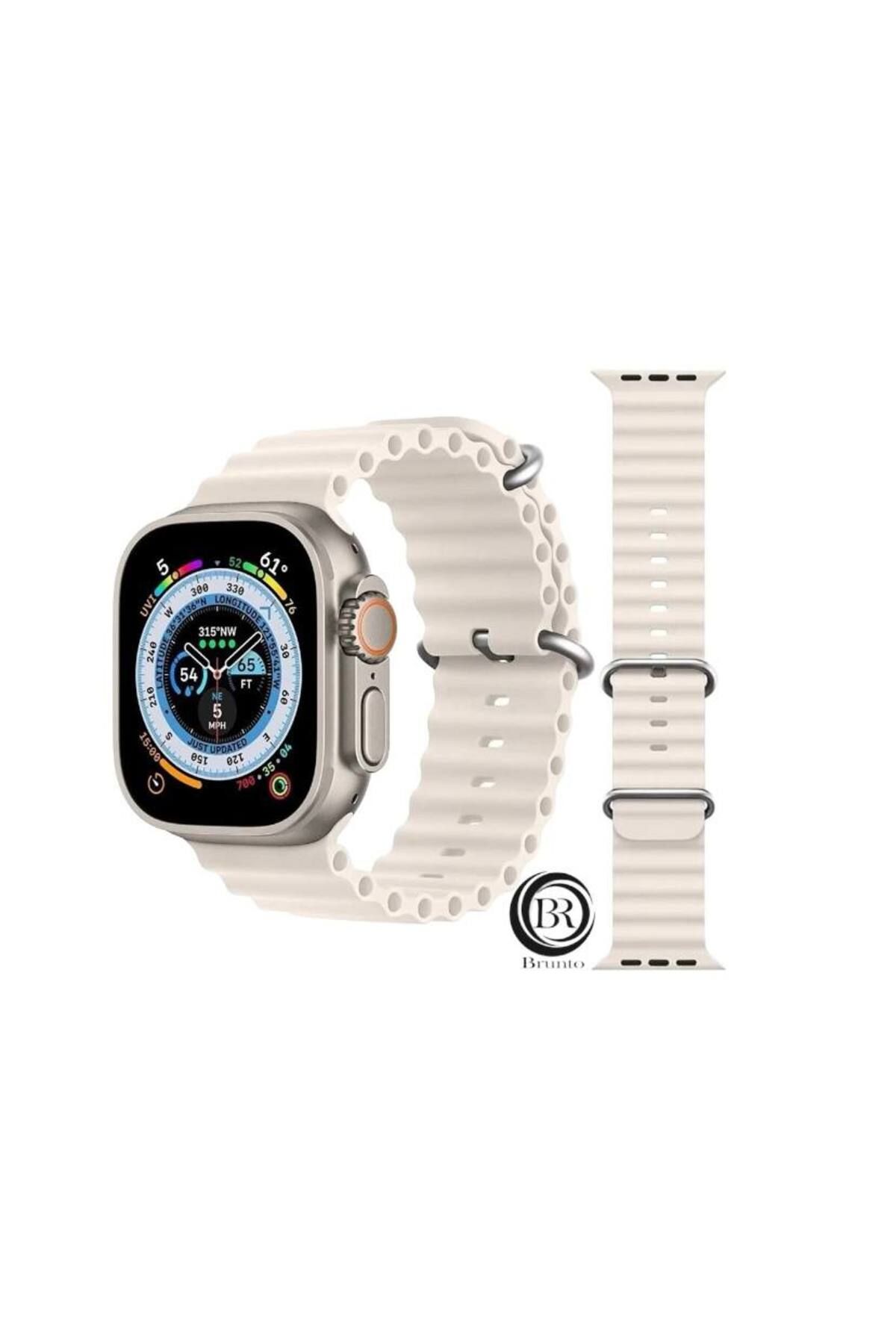 Bruntoo BR Apple Watch Series Ultra 10/9/8/7/6/5/4/SE/3/2/1 42mm-41mm-40mm-38mm Ocean Loop Silikon kordon