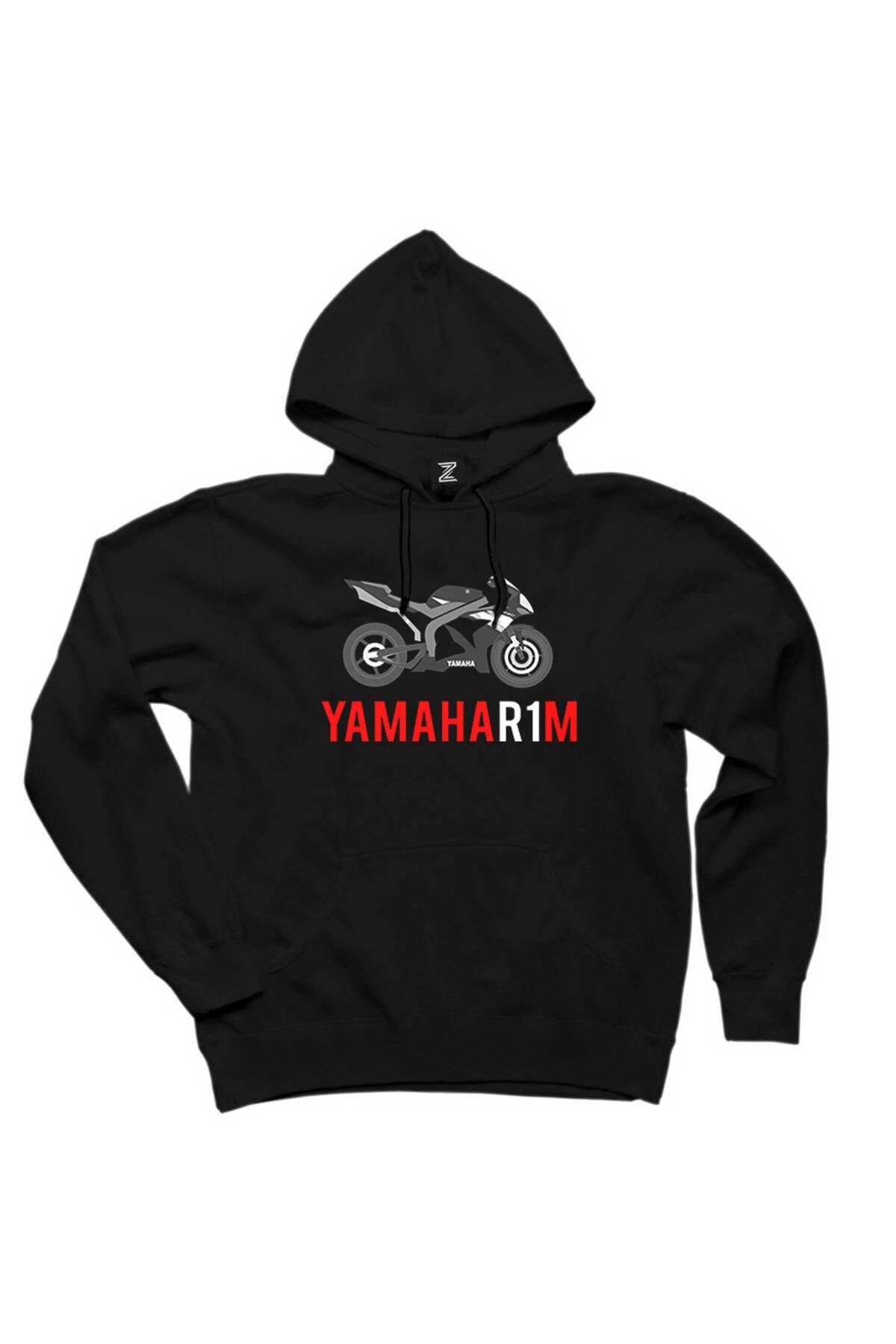 Pisa Art Yamha R1 Red Siyah Kapşonlu Sweatshirt Hoodie