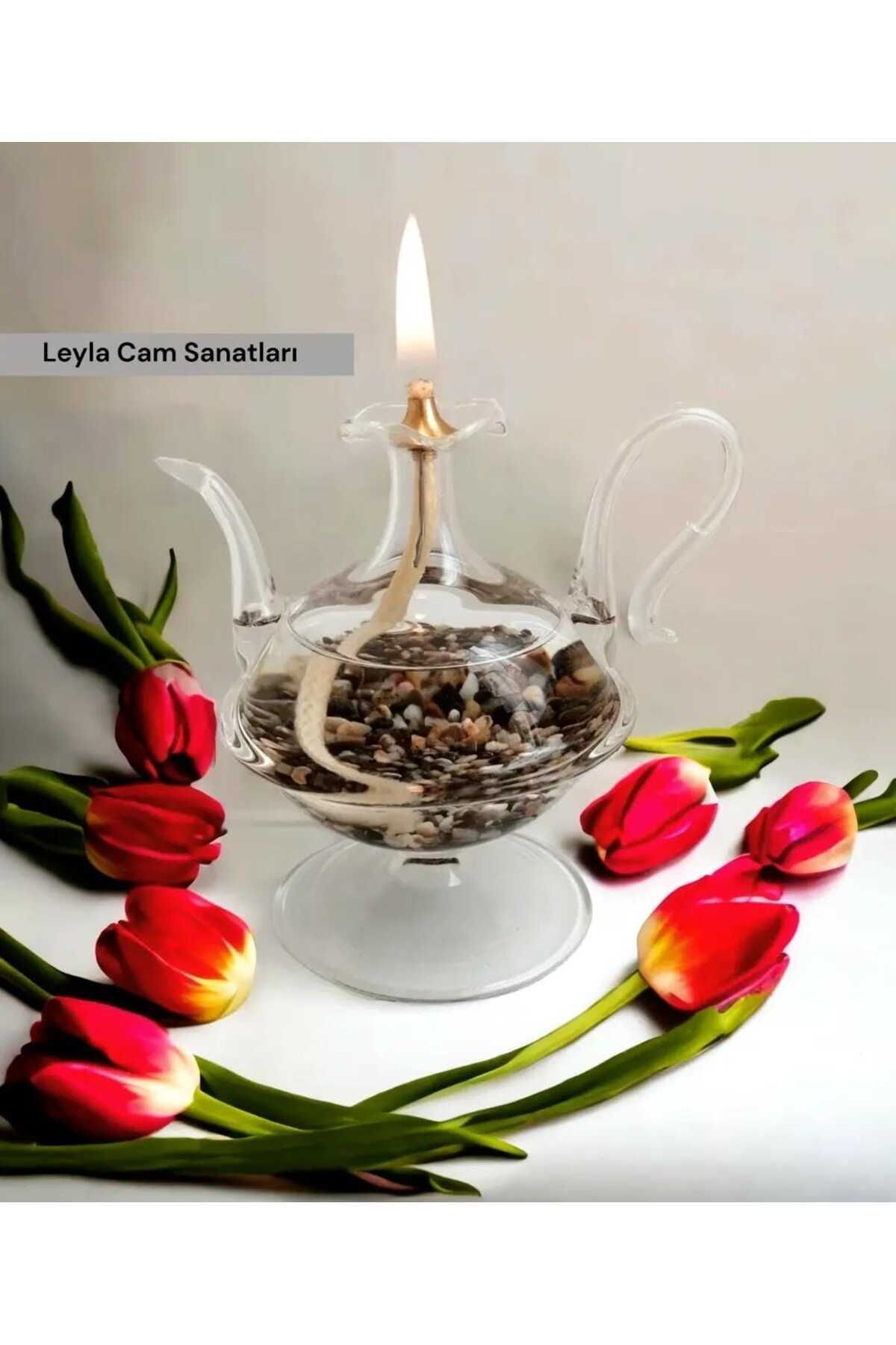 SerenityHaven CAM ÜFLEME KANDİL AKSESUAR (deniz kabuğu kum)
