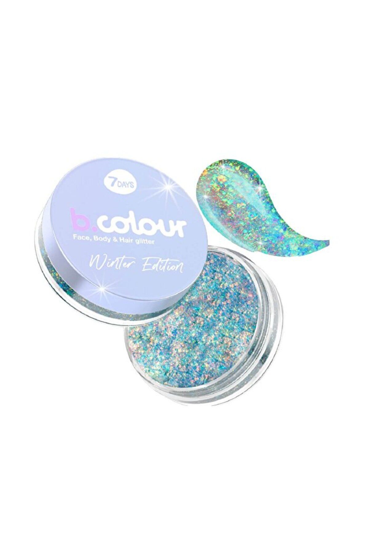 7DAYS B.Colour Glitter - Yüz, Vücut ve Saç, Winter Edition, 01 Fireworks - 25 gr