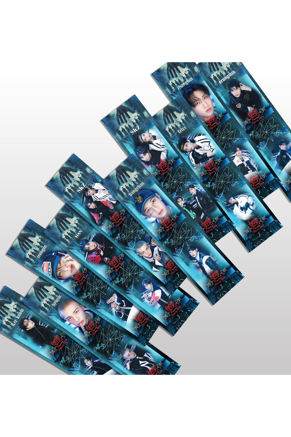 Güneş Kırtasiye Stray Kids Domin Ate 10 Adet Kitap Ayracı 300gr Mat Kağıdına Basılmıştır