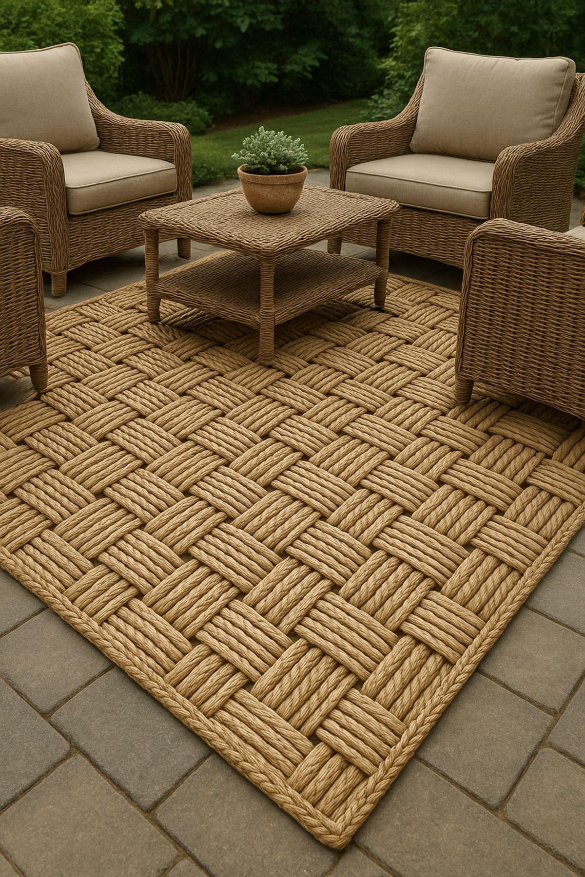 new colourse Sisal Jut Rengi Hasır Model Desenli Tek Renk Yıkanılabilir Toz Vermez Halı