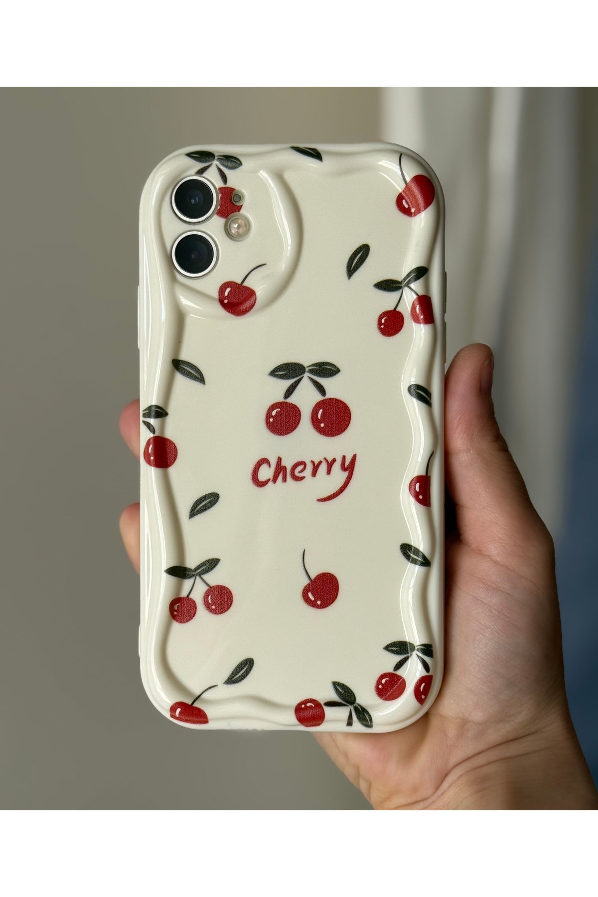 FİŞNEİLETİŞİM İPHONE 11 UYUMLU KİRAZ DESENLİ CHERRY KILIF