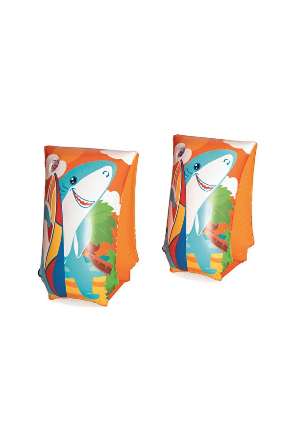 BESTWAY ENZH ONLİNE MARİN Sörf Tahtalı Balık Figürlü Şişme Çocuk Kolluk 30cm.x15cm. (5-12Yaş)