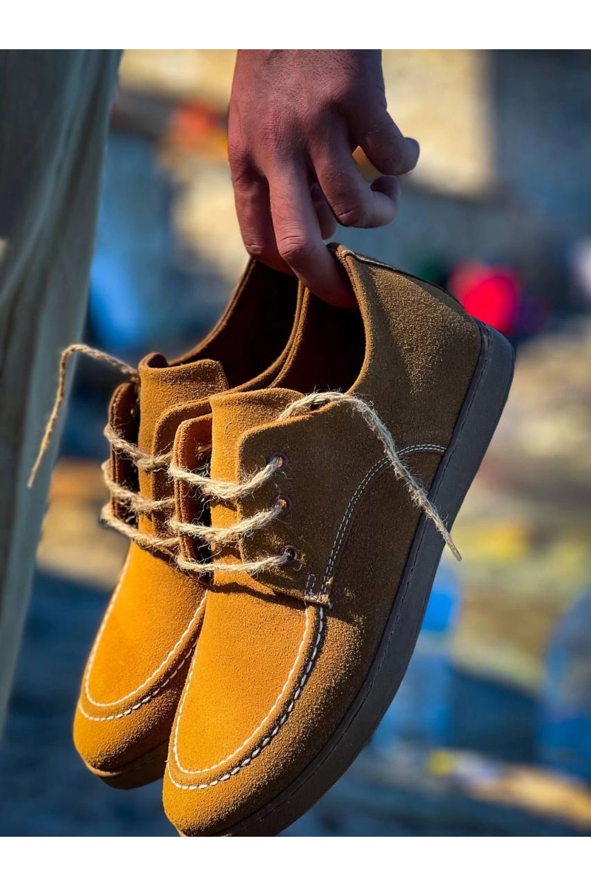 POLEXP Şık Taba Renkli Suede Erkek Ayakkabı - Stil Ve Konforu Bir Arada Sunar