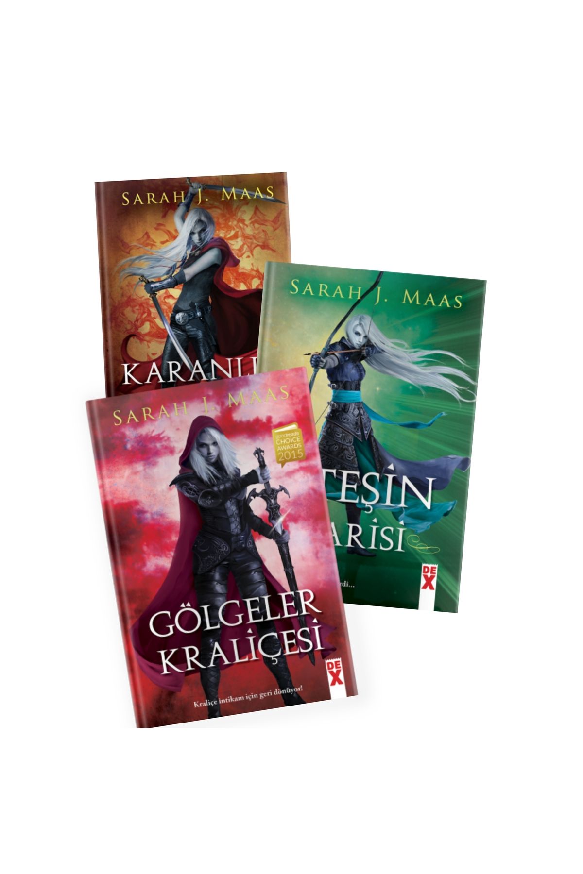 Dex Yayınevi Karanlık Taç (Ciltli) - Ateşin Varisi (Ciltli) - Gölgeler Kraliçesi (Ciltli) Sarah Maas Cam Şato