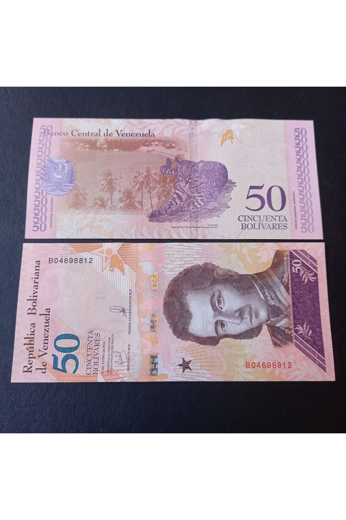 escoines koleksiyon 39963683faaa04313e 2018 Venezuela 50 Bolivar ÇİL Eski Yabancı Kağıt Para