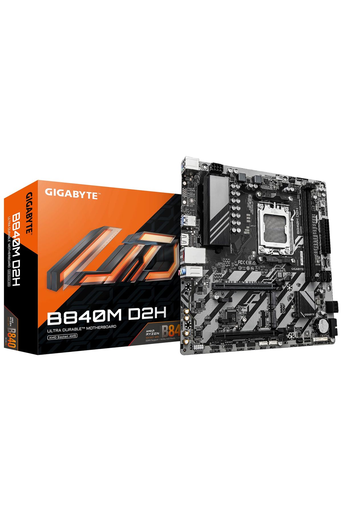Gigabyte B840M D2H Soket AM5 DDR5 7600MHz (OC) mATX Gaming (Oyuncu) Anakart