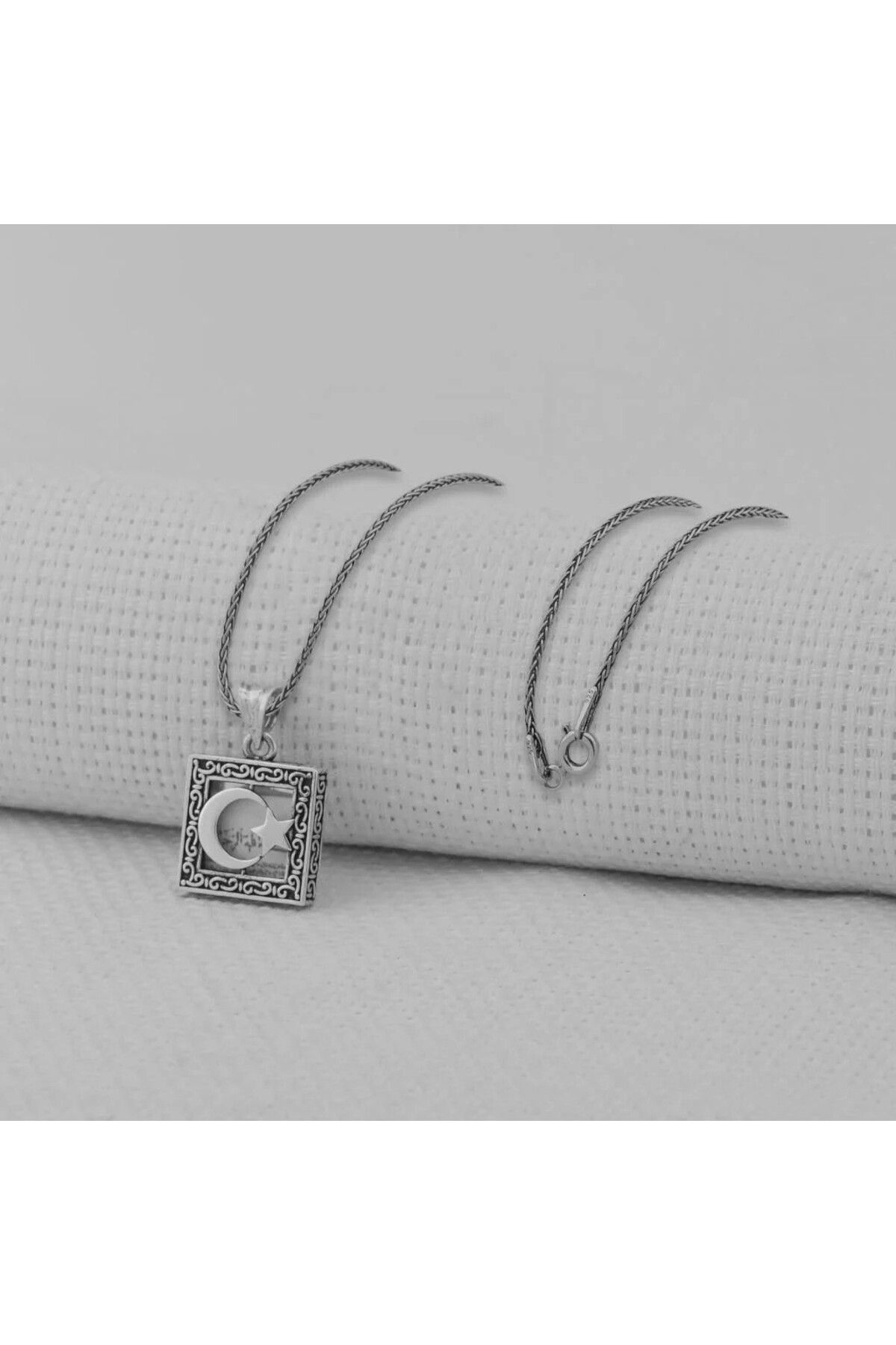 shop Ay Yıldız 925 Ayar Gümüş Erkek Kolye