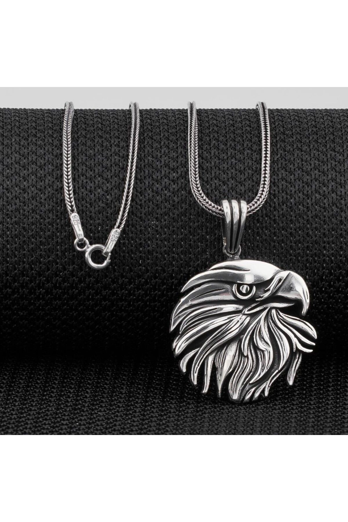 shop Kartal Tasarımlı 925 Ayar Gümüş Erkek Kolye