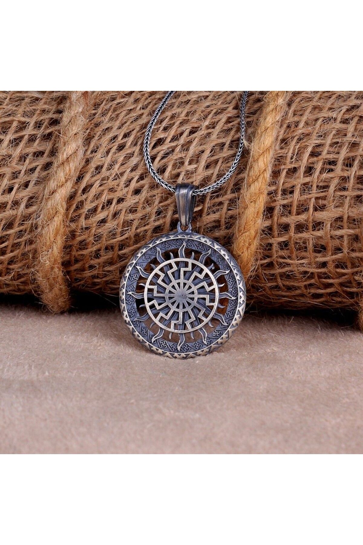 shop Güneş Tanrısı 925 Ayar Gümüş Erkek Kolye