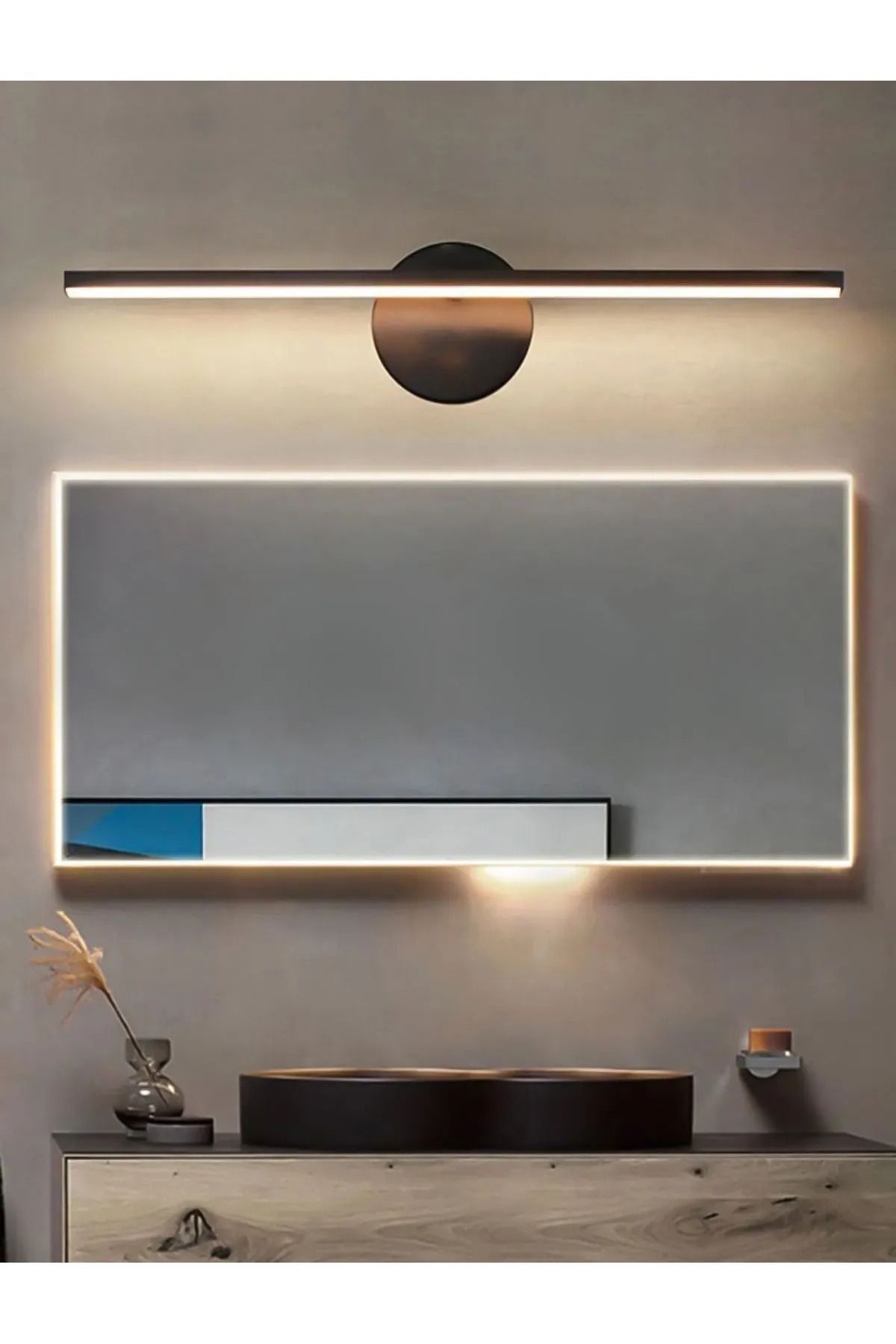Avizen Lighting Project Dekoratif Banyo Duvar Ayna Tablo Aydınlatması Led Flüt Aplik Günışığı