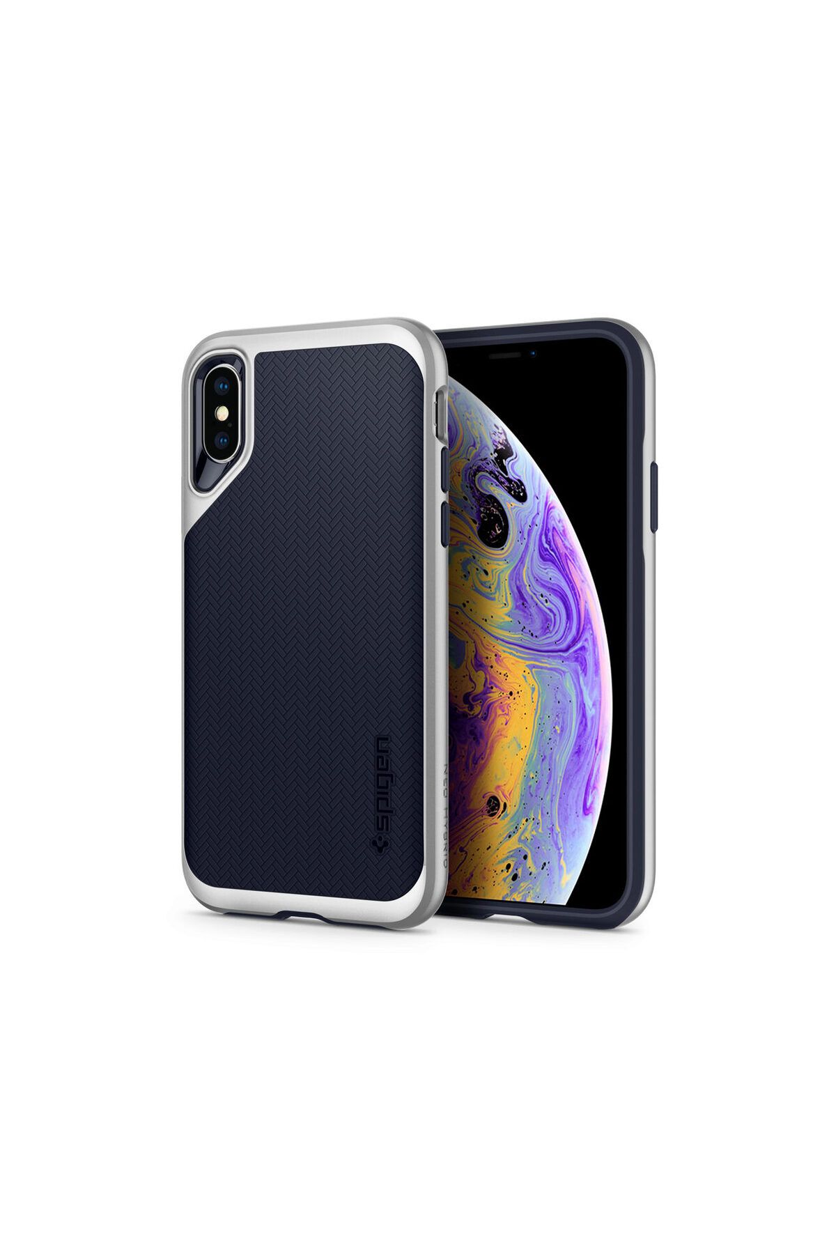 Spigen-Husa iPhone XS Max Neo Hybrid Satin Silver 5