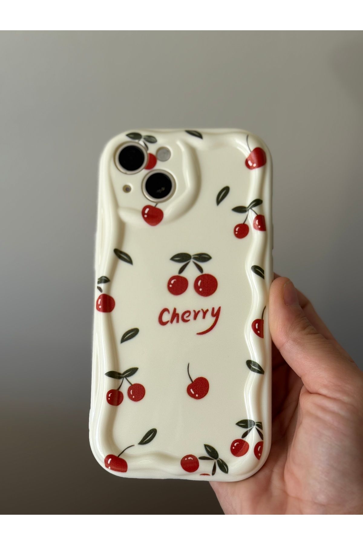 FİŞNEİLETİŞİM İPHONE 14 PLUS UYUMLU KİRAZ DESENLİ CHERRY KILIF