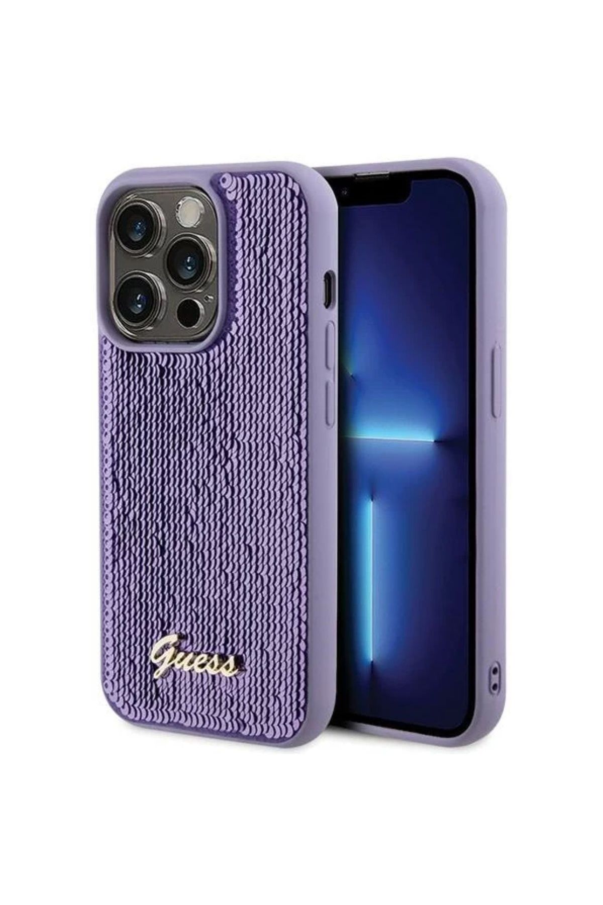 Guess-Husa Sequin Script Logo iPhone 15 Pro Max Mov 1