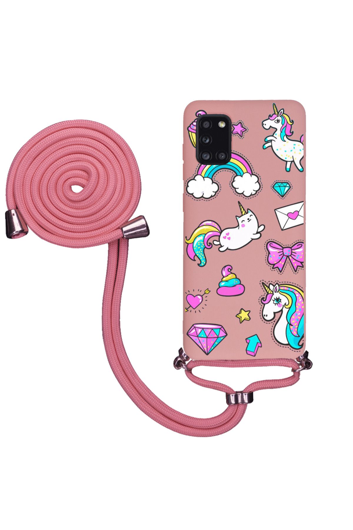 Royaleks Samsung A31 İpli Lansman Kılıf - Unicorns Blank