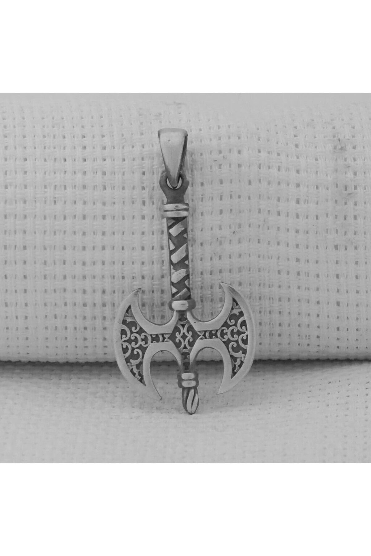 shop Çift Taraflı Balta Tasarımlı 925 Ayar Gümüş Erkek Kolye Ucu