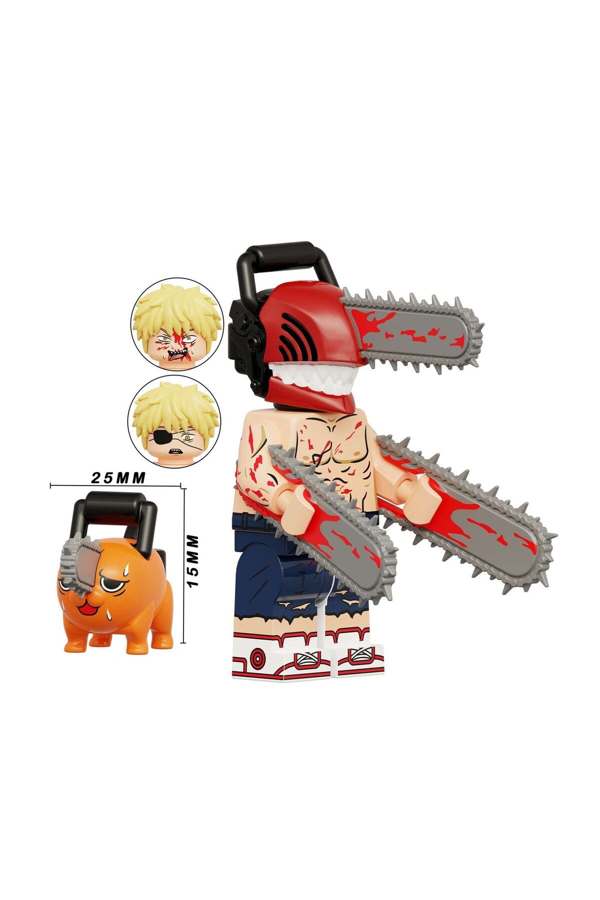 myminitoys chainsaw man anime mini figür Denji Pochita X-371