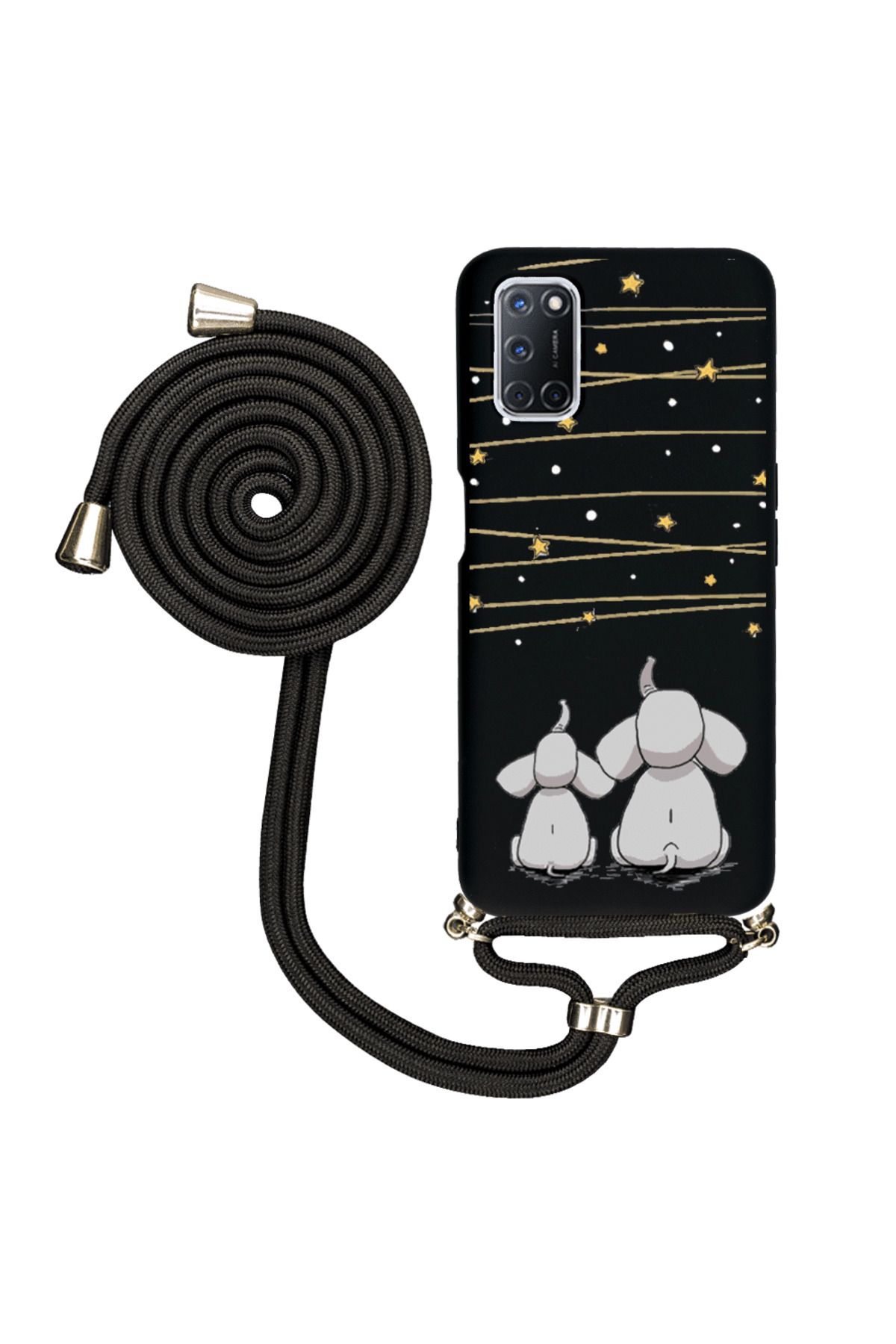 Royaleks Oppo A52 İpli Lansman Kılıf - Elephants And The Stars