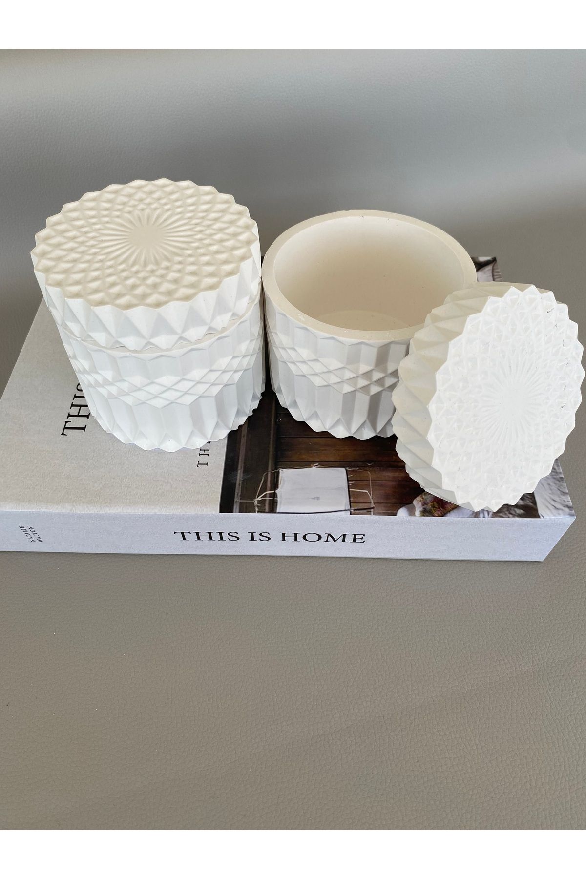 SELAR HOME DECOR Desenli Dekoratif Kapaklı Kutu 2'li Takı Kutusu