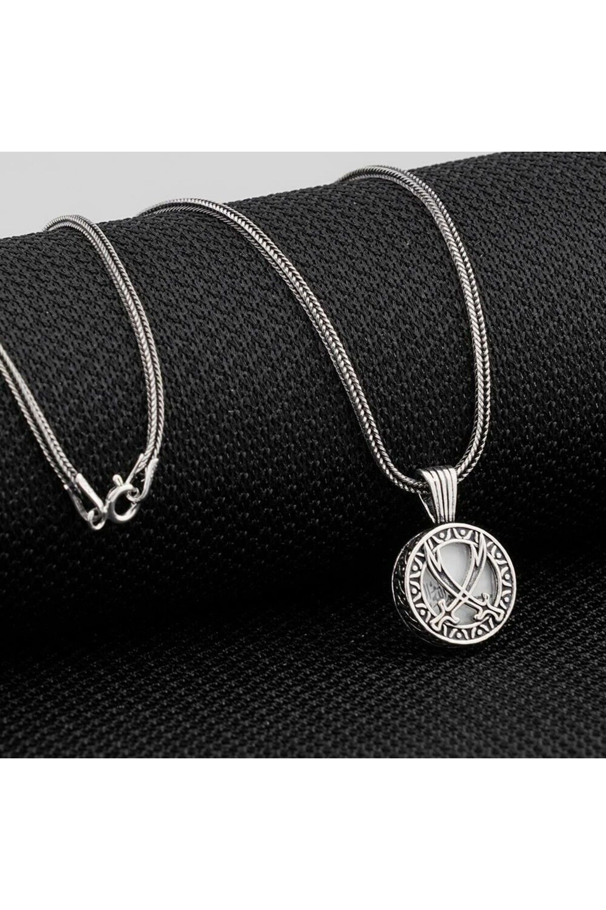 shop Zulfikar Kebir Dualı Cevşen 925 Ayar Gümüş Erkek Kolye