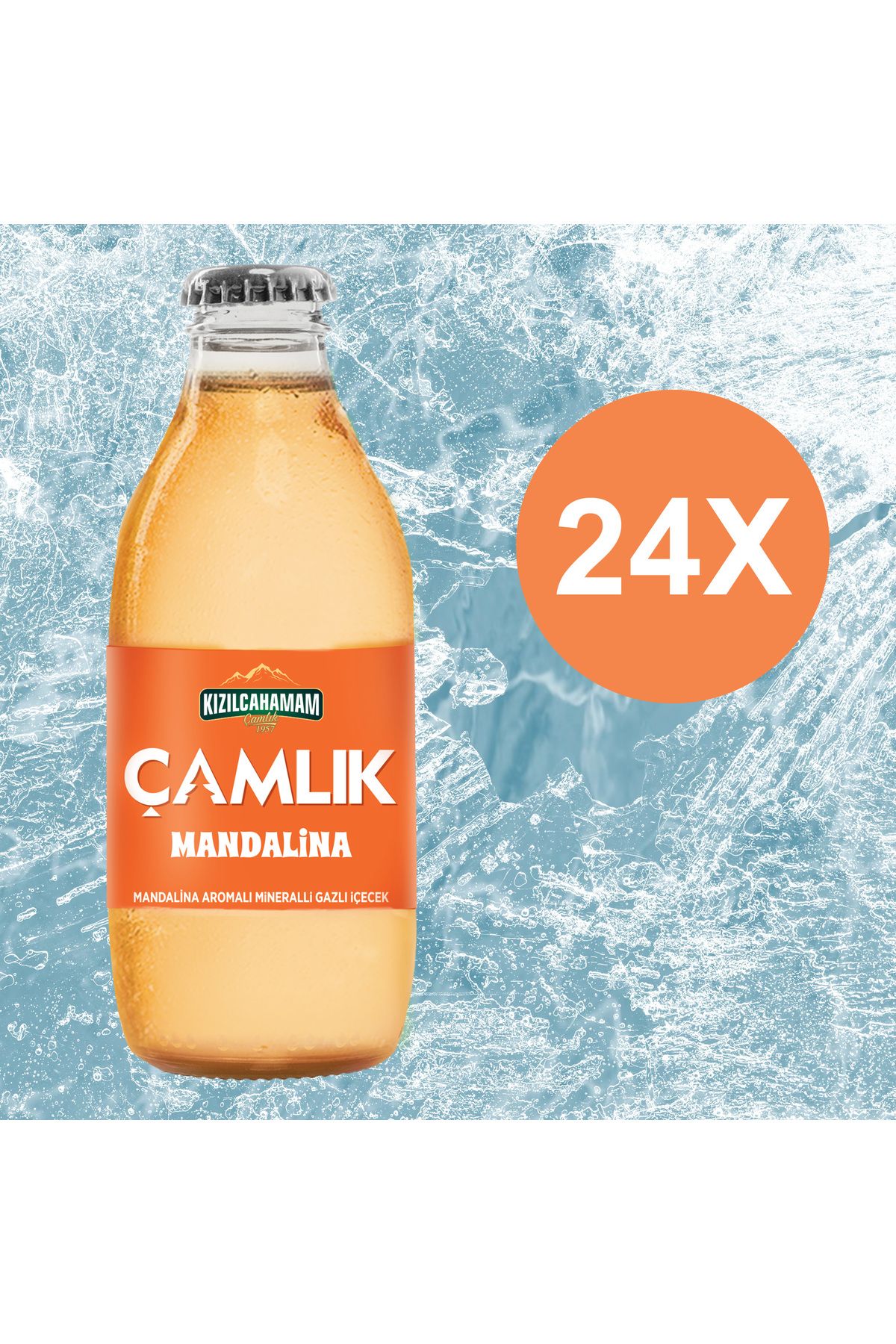 Kızılcahamam Mandalina Aromalı Mineralli Gazlı İçecek 200 ML x 24 Adet