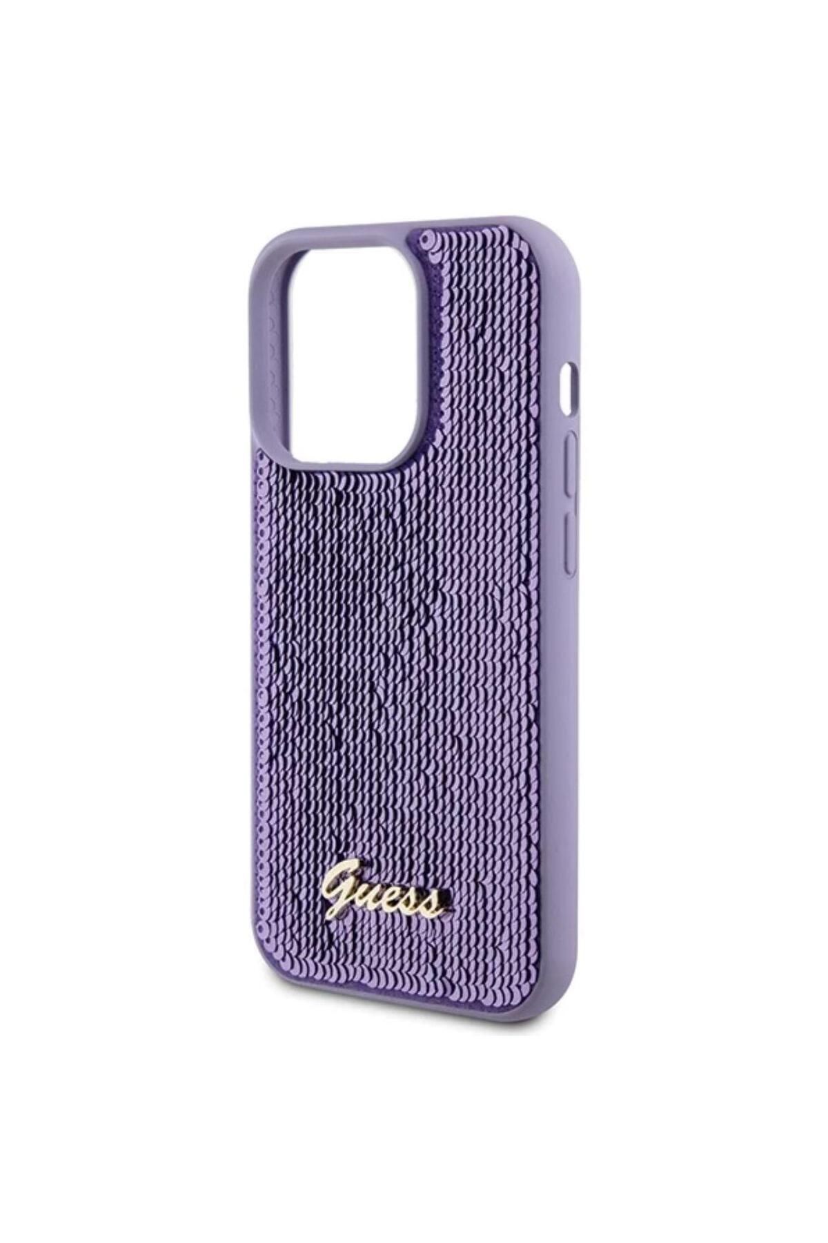 Guess-Husa Sequin Script Logo iPhone 15 Pro Max Mov 5