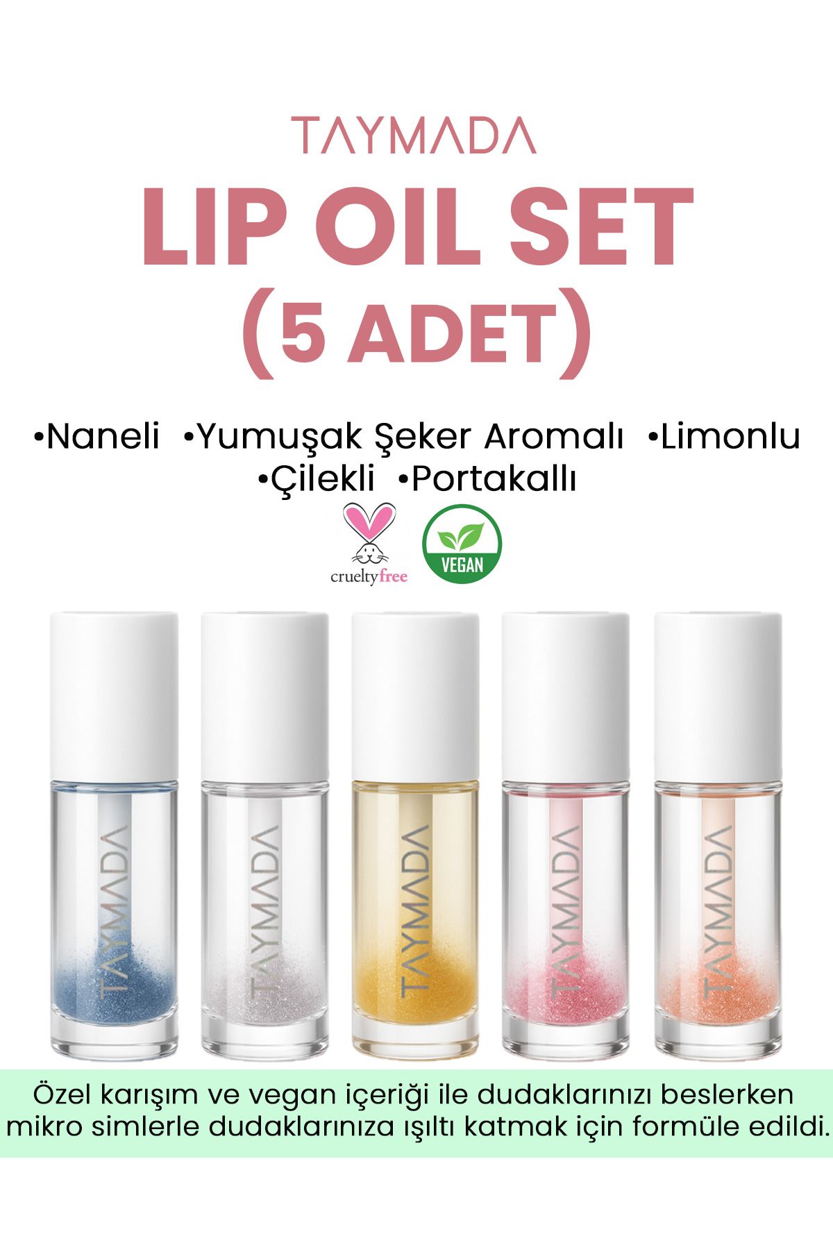 TAYMADA Lip Oil Dudak Bakım Yağı Seti