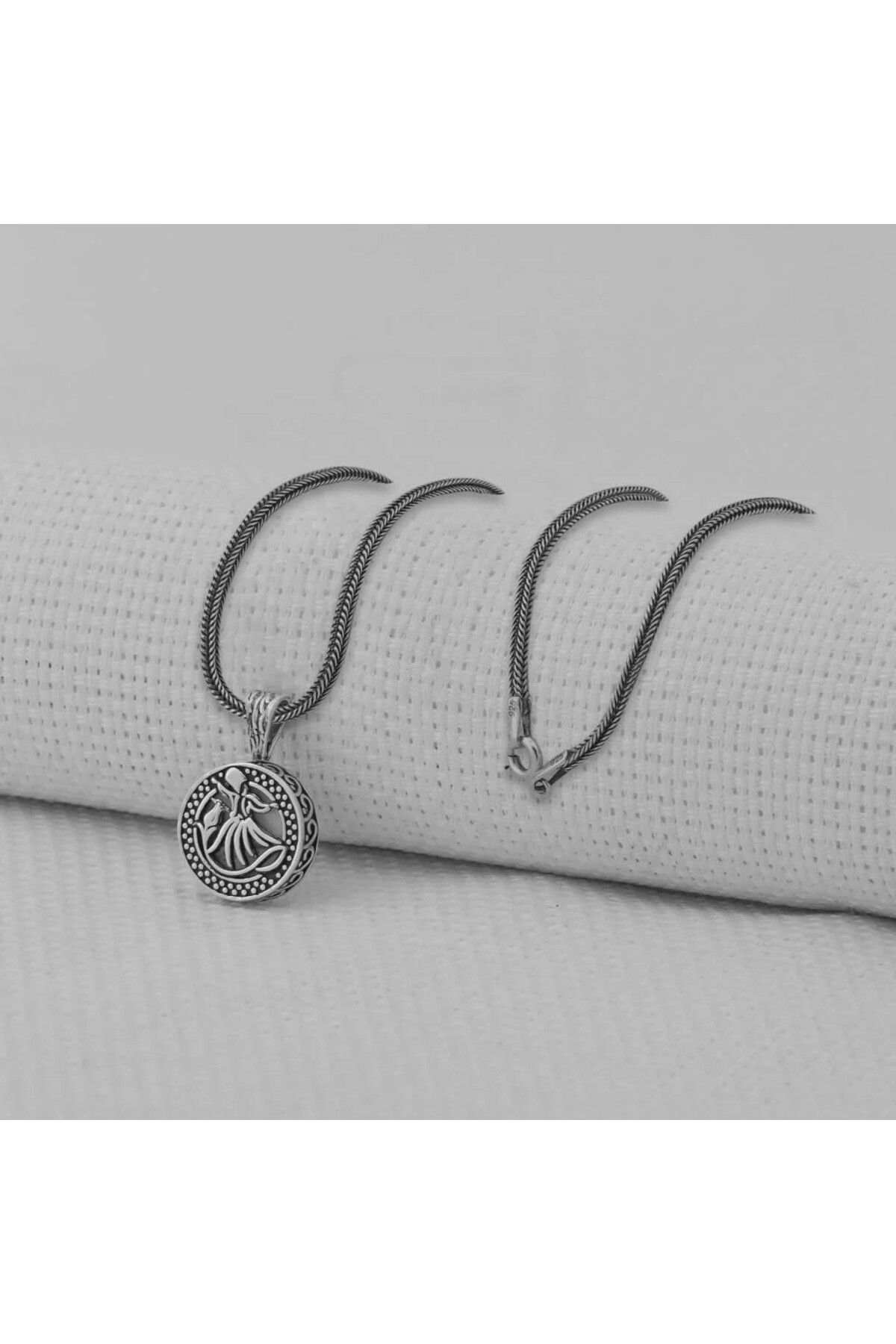 shop Mevlana Kebir Dualı Cevşen 925 Ayar Gümüş Erkek Kolye