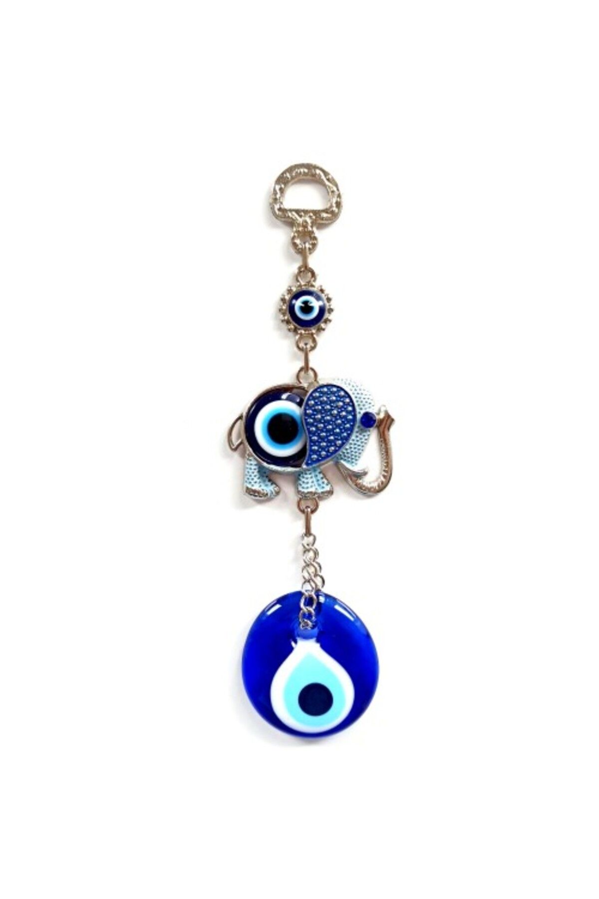 SAVA HOME COLLECTİON Cam Nazar Boncuklu Filli Mini Duvar Süsü