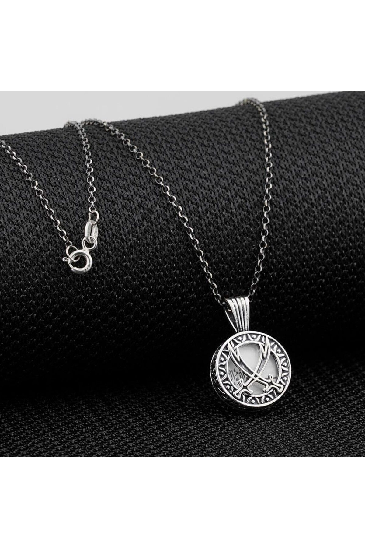 shop Zulfikar Kebir Dualı Cevşen 925 Ayar Gümüş Erkek Kolye