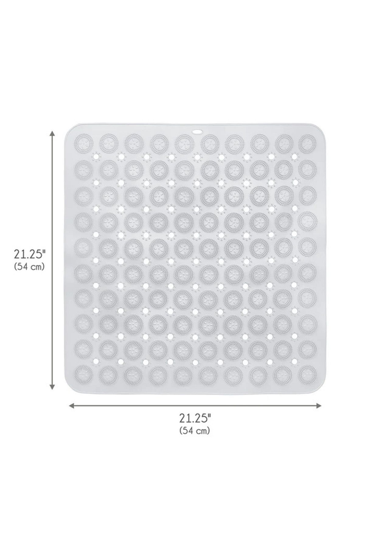 MAİN SHOP Kare Masajlı Vantuzlu Yapışır Silikon Banyo & Duş Kaydırmazı & Küvet Paspası 54x54 Cm M-150