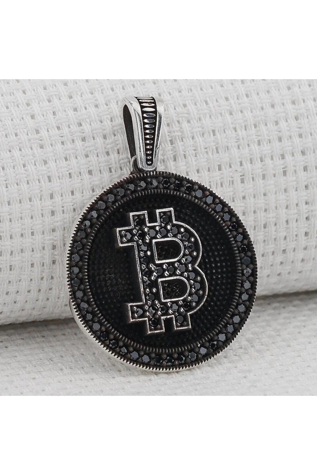 shop Bitcoin 925 Ayar Gümüş Erkek Kolye Ucu