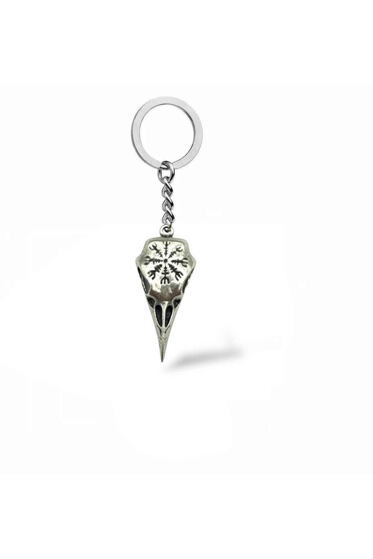 Herşey Nota Vikings Odin ve Kuzgun Figürlü Unisex Metal Anahtarlık – İskandinav Mitolojisi Temalı