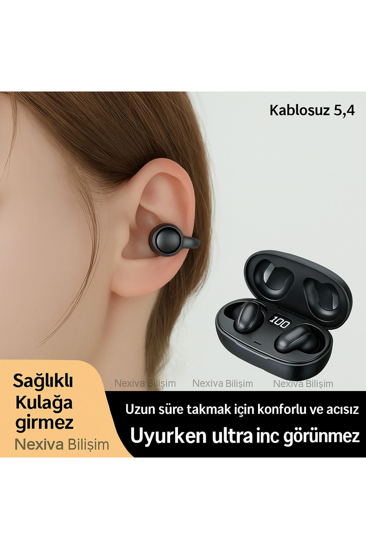 nexiva Kulak Tutuculu ergonmik Tasarımlı Bluetooth Kulaklık