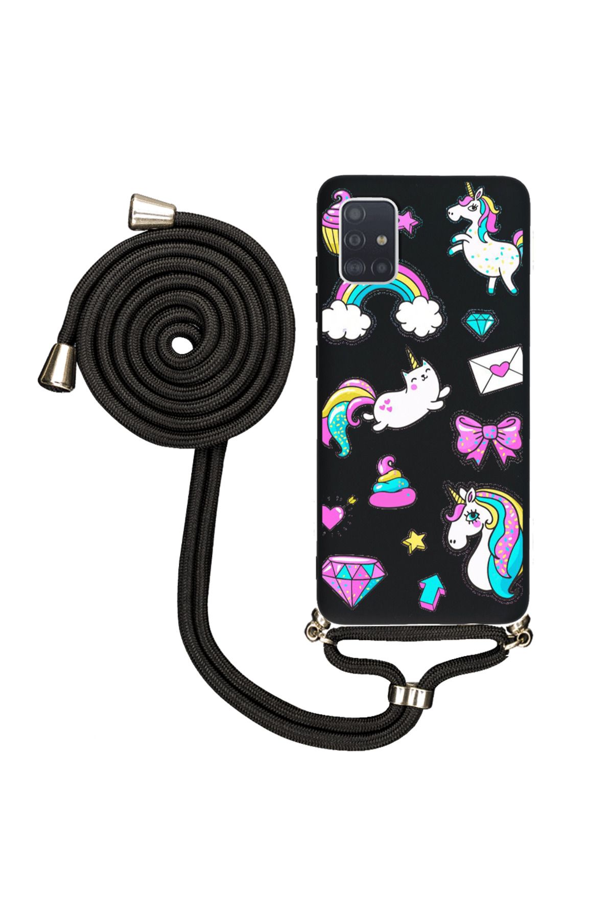 Royaleks Samsung A51 İpli Lansman Kılıf - Unicorns Blank