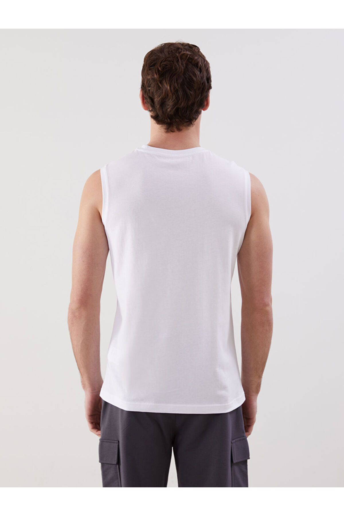 LC Waikiki-Ανδρικό αμάνικο μπλουζάκι με στάμπα New Season Crew Neck - S5H366Z8 4